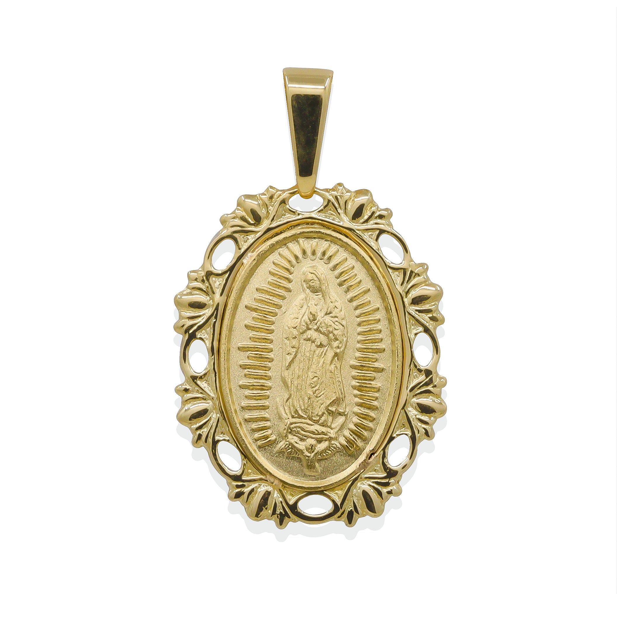 Virgin Guadalupe Pendant 14k Gold