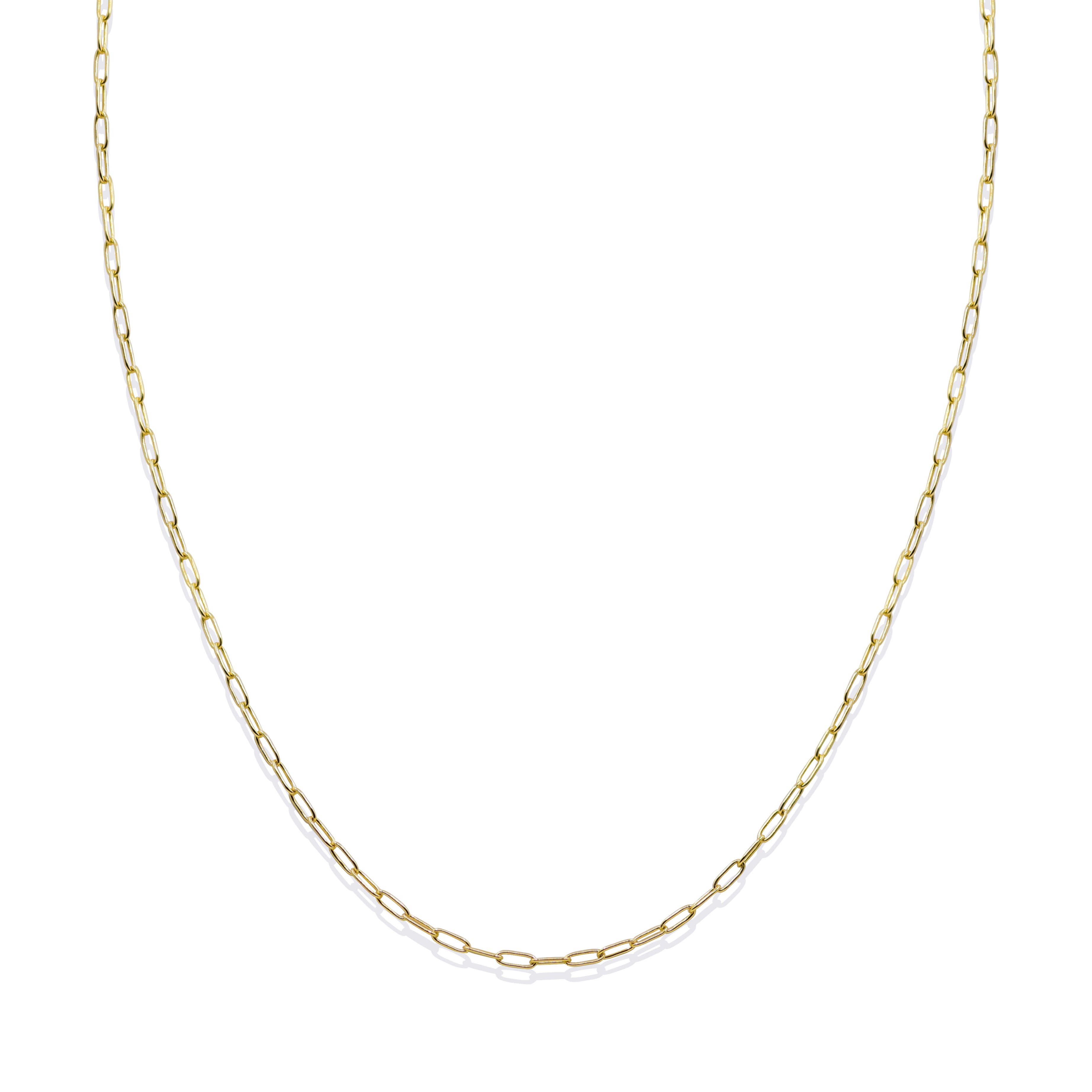 2mm Paperclip Chain 14k Gold