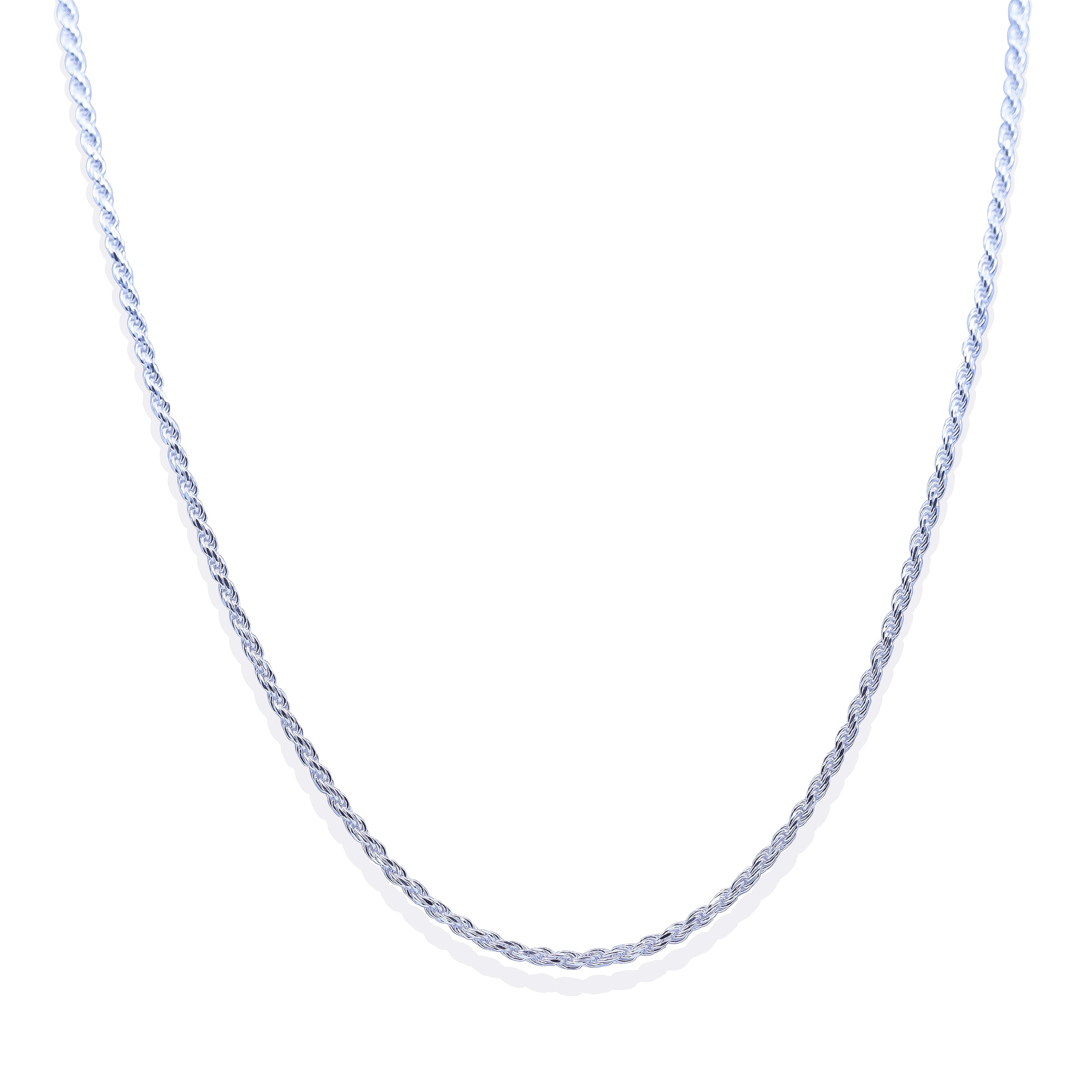 2mm Rope Chain Sterling Silver