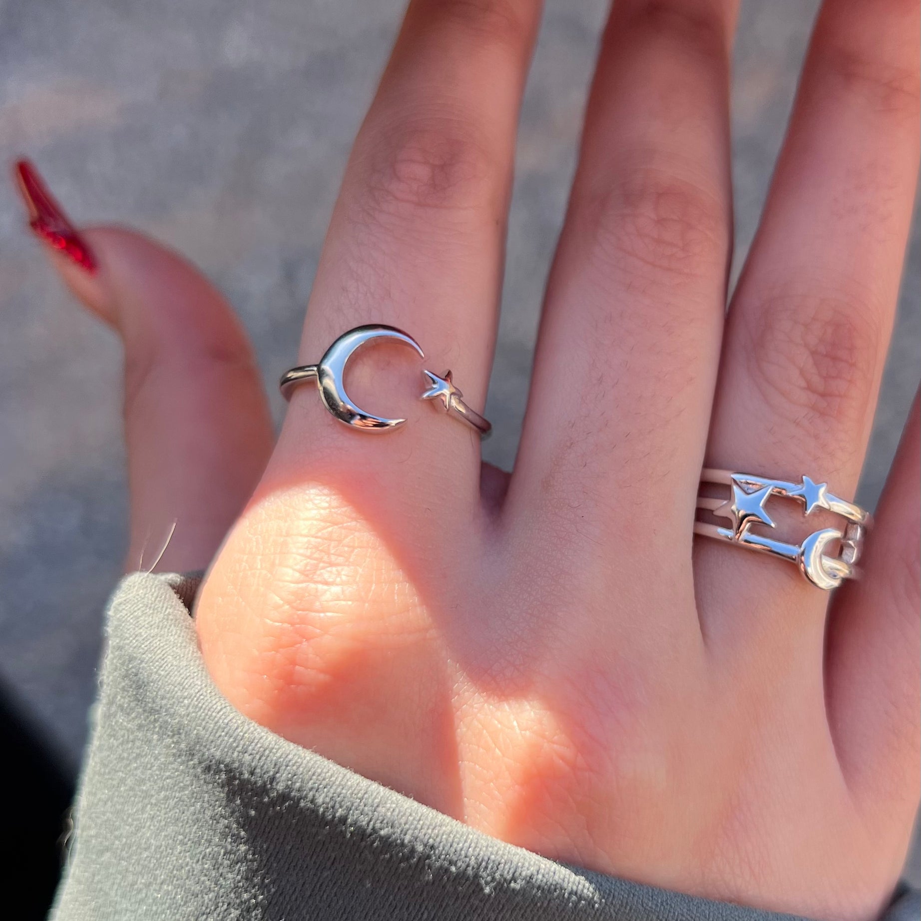 Crescent Sterling Silver Ring