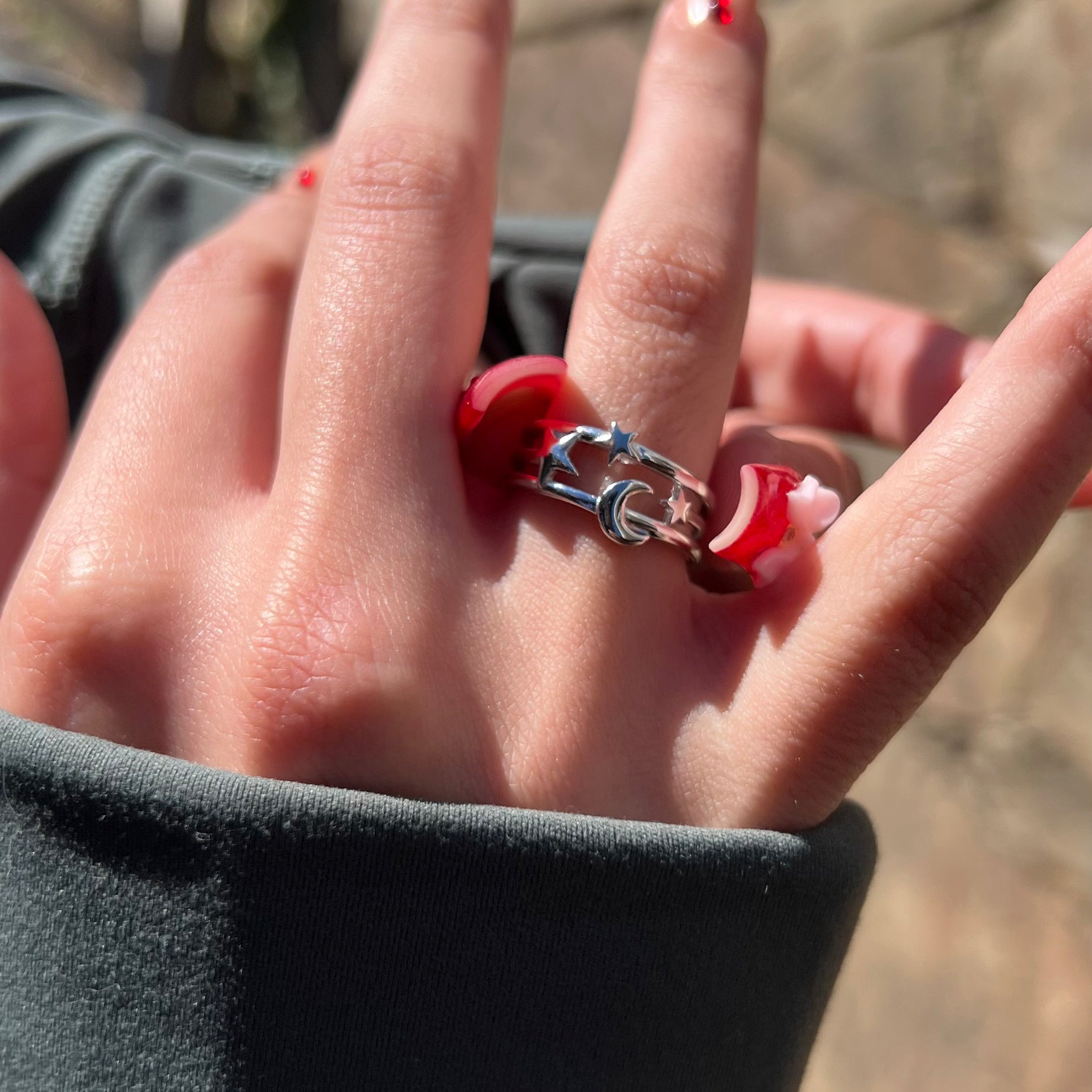 Crescent Sterling Silver Ring