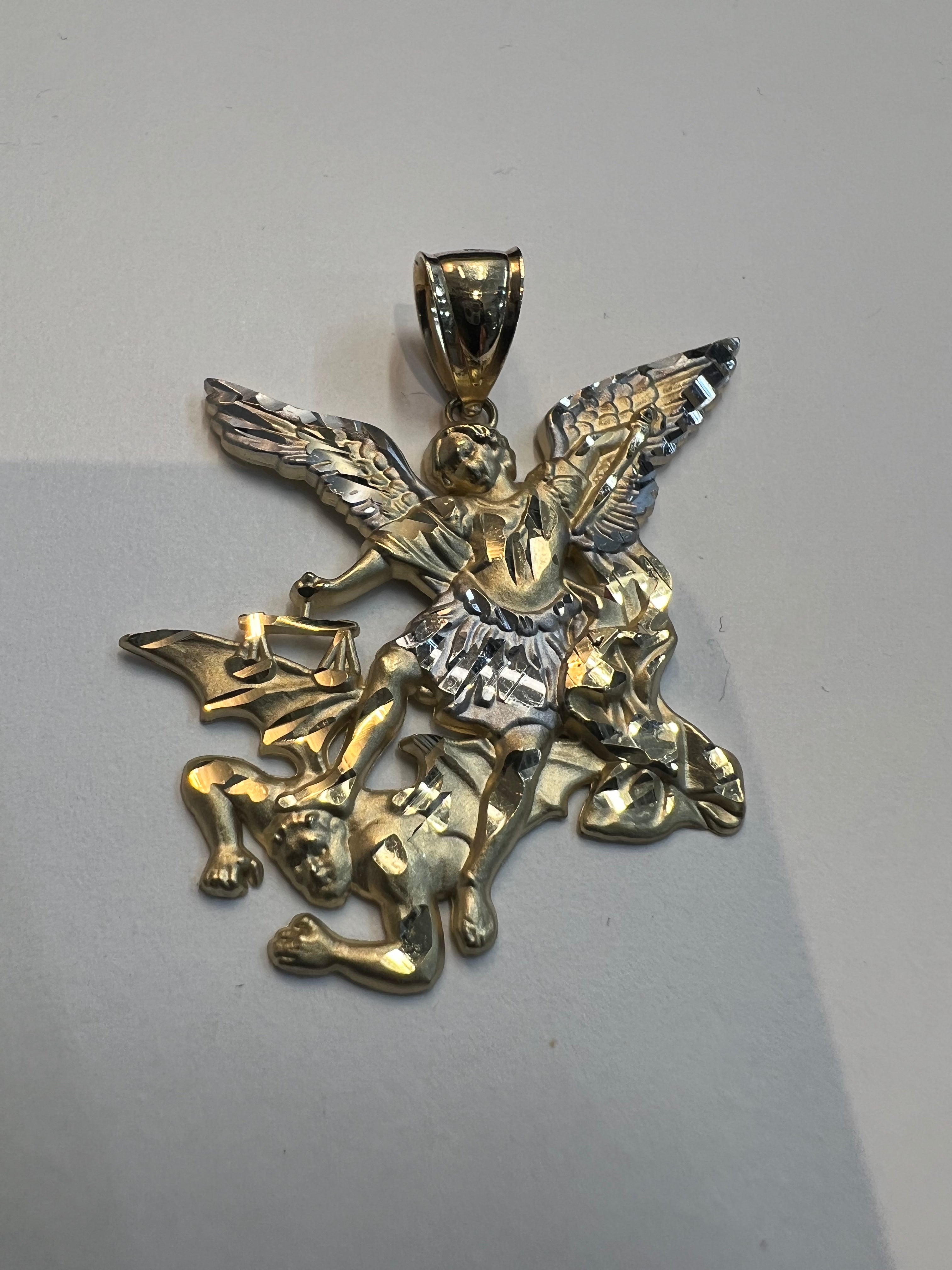 St Michael Pendant 14k Gold