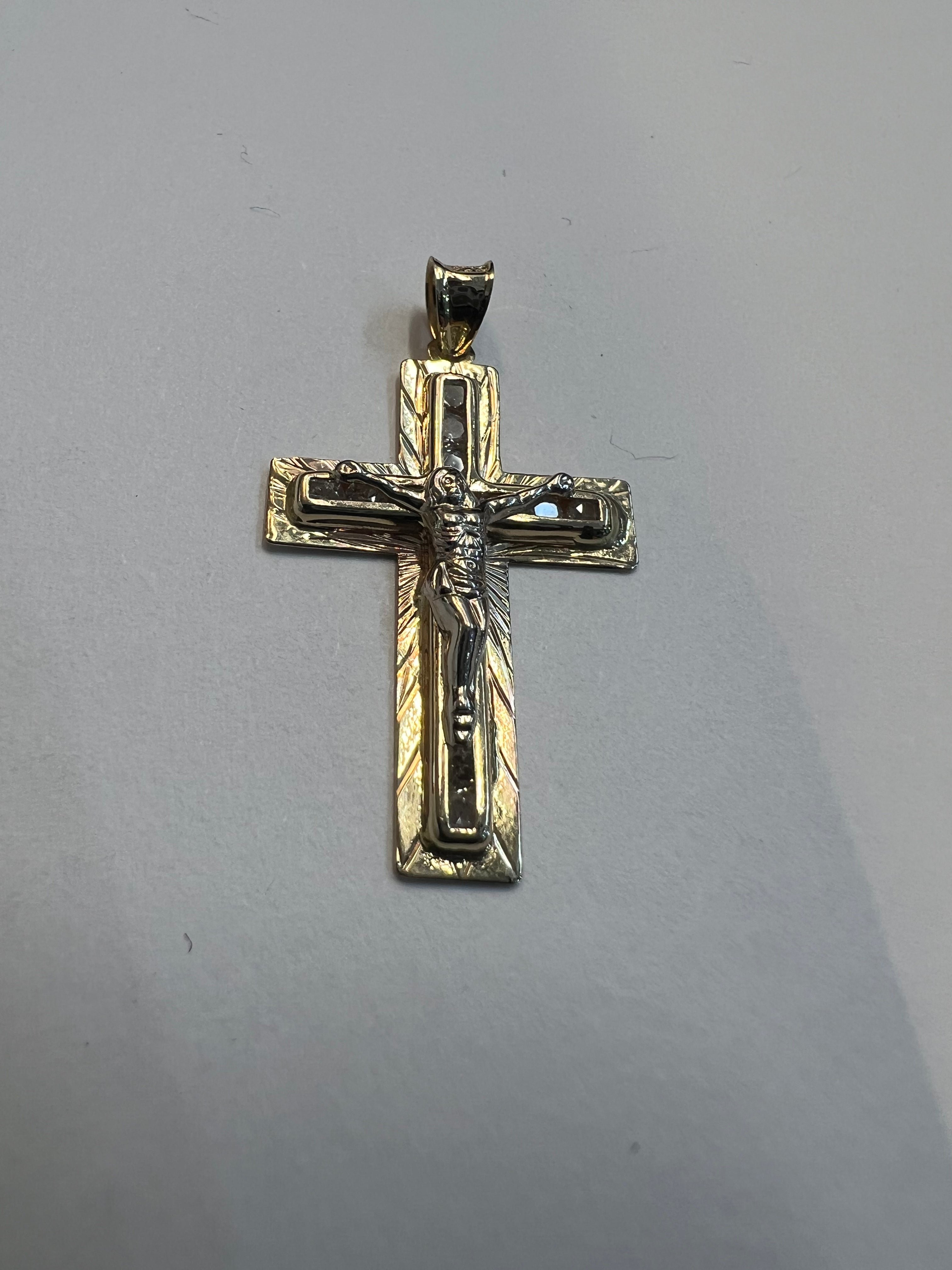 Crucifix Cross Pendant 14k Gold